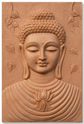 Serene Buddha with Lotus 3D Relief Sculpture Panel