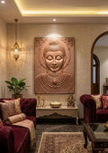 Meditating Lord Buddha with Lotus 3D Relief Mural Panel