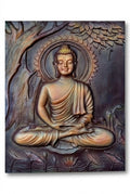 Meditating Buddha under Bodhi Tree 3D Relief Wall Art Panel - Studio Detail