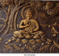 Blessing Buddha under Bodhi Tree 3D Relief Mural Wall Art - Studio Detail