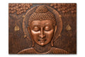 Serene Buddha Face 3D Relief Wall Art Mural - Studio Detail