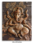 Ganesha Blessing 3D Relief Sculpture Panel - Studio Detail