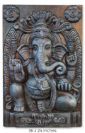 Ganesha Blessing 3D Relief Mural Wall Art Panel - Studio Detail