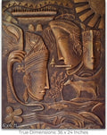 Radha Krishna Divine Love 3D Relief Mural Wall Art - Studio Detail