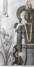 Radha Krishna Divine Love 3D Relief Sculpture Panel - Studio Detail