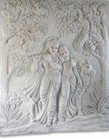 Radha Krishna with Cow 3D Relief Sculpture Mural Panel - Studio Detail