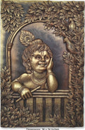 Bal Krishna 3D Relief Sculpture Mural Panel - Studio Detail