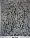 Divine Krishna and Gopis 3D Relief Mural Wall Art Panel - Studio Detail