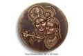 Radha Krishna Divine Love 3D Relief Circular Wall Art - Studio Detail
