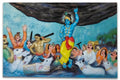 Krishna Lifting Govardhan Hill 3D Relief Wall Art Panel - Studio Detail
