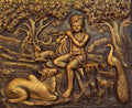 Lord Krishna Playing Flute 3D Relief Mural Wall Art - Studio Detail