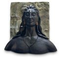 Adiyogi Lord Shiva Matte Black 3D Bust Sculpture - Studio Detail