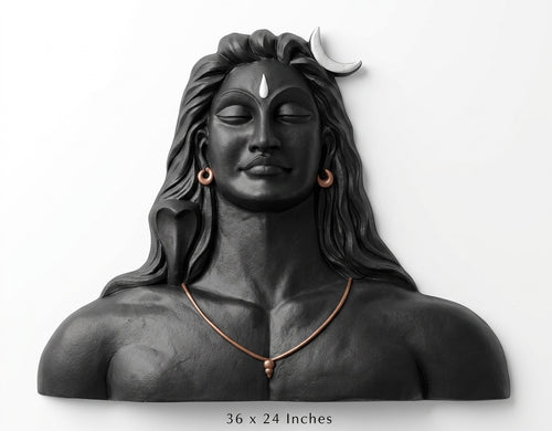 Adiyogi Lord Shiva 3D Relief Sculpture Wall Art - Studio Detail