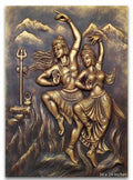 Shiva Parvati Divine Dance 3D Relief Wall Art Panel - Studio Detail