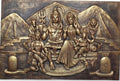 Shiva Parivar 3D Relief Mural Wall Art (Antique Gold Finish) - Studio Detail
