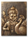 Lord Kartikeya Murugan with Peacock 3D Relief Mural Panel - Studio Detail