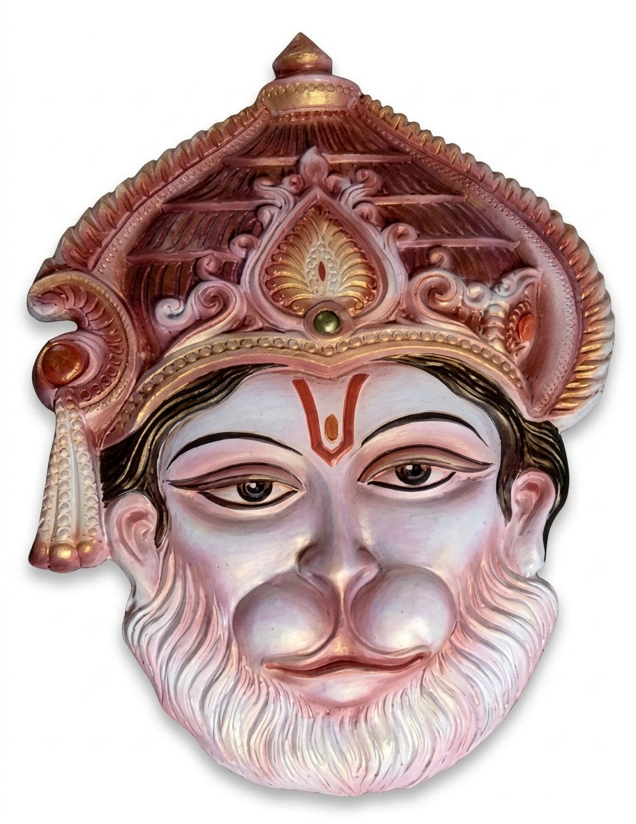 Lord Hanuman 3D Relief Face Wall Sculpture - Studio Detail