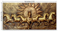 7 Running Horses with Sun 3D Relief Wall Art Panel - Studio Detail