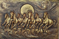 Seven Running Horses 3D Relief Mural Panel - Studio Detail