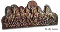7 Running Horses Antique Gold 3D Relief Mural Wall Art - Studio Detail
