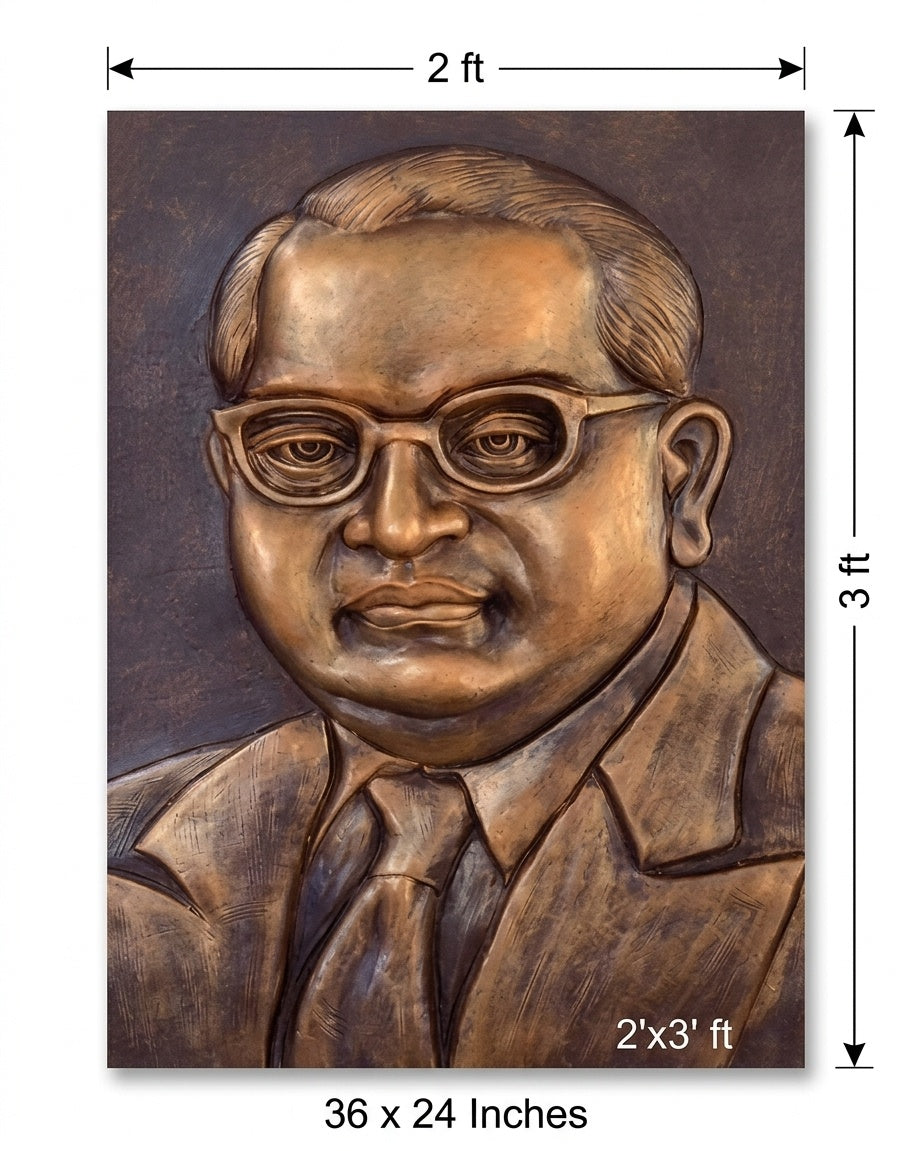 Dr. B.R. Ambedkar 3D Relief Sculpture Portrait Wall Art - Studio Detail