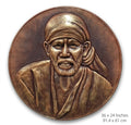 Shirdi Sai Baba Circular 3D Relief Wall Art Mural - Studio Detail