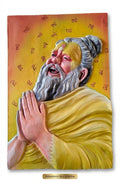 Radhe Radhe Devotee Sadhu 3D Relief Mural Art Panel - Studio Detail
