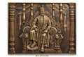 Chhatrapati Shivaji Maharaj Throne 3D Relief Mural Wall Art - Studio Detail