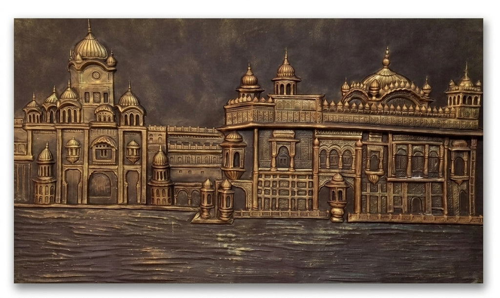 Sri Harmandir Sahib (Golden Temple) 3D Relief Mural Wall Art - Studio Detail