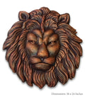 Majestic Lion Face 3D Relief Wall Art Sculpture - Studio Detail