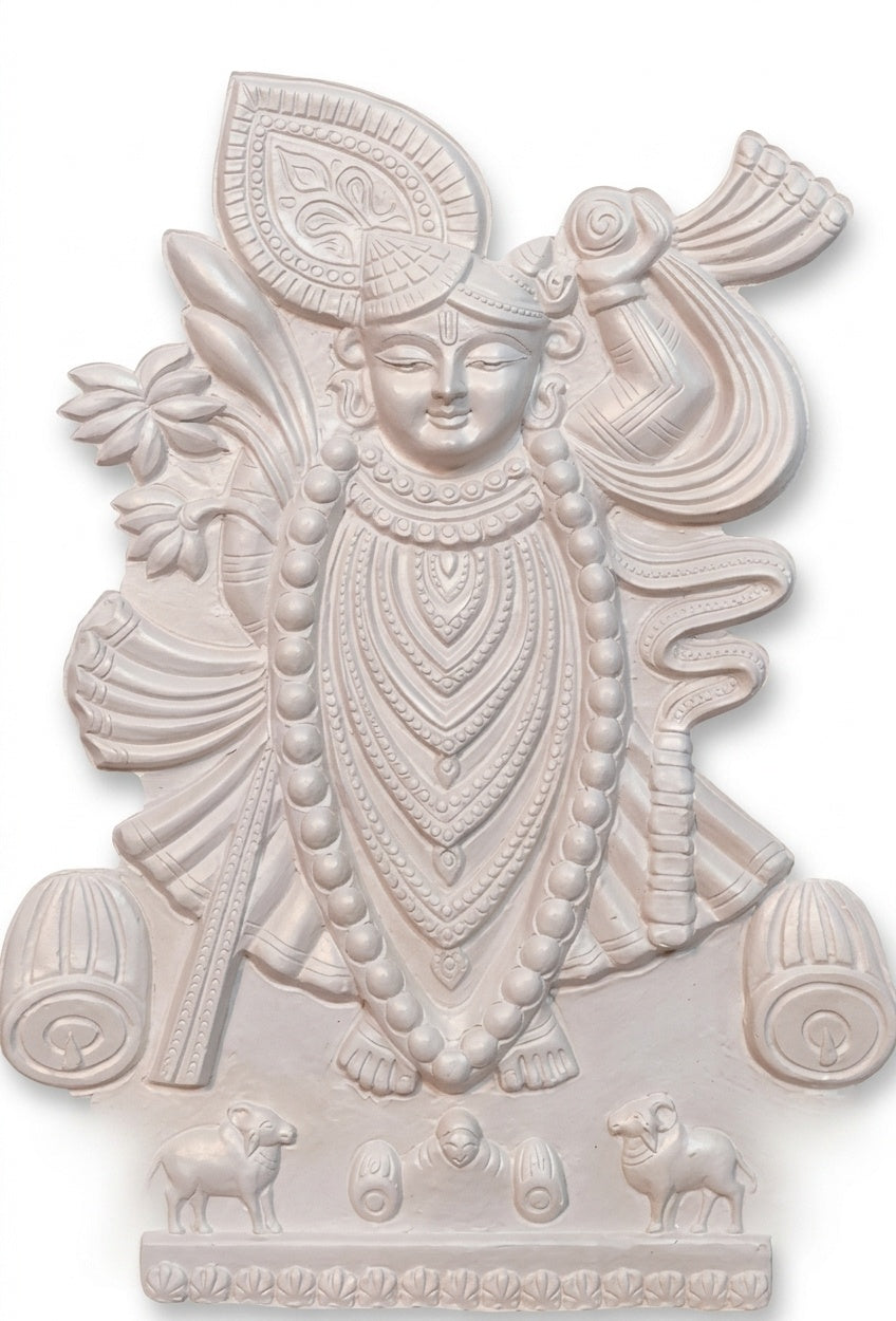 Shrinathji Krishna 3D Relief Mural Wall Art - Studio Detail
