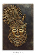 Divine Lord Krishna 3D Relief Sculpture Wall Art Panel - Studio Detail