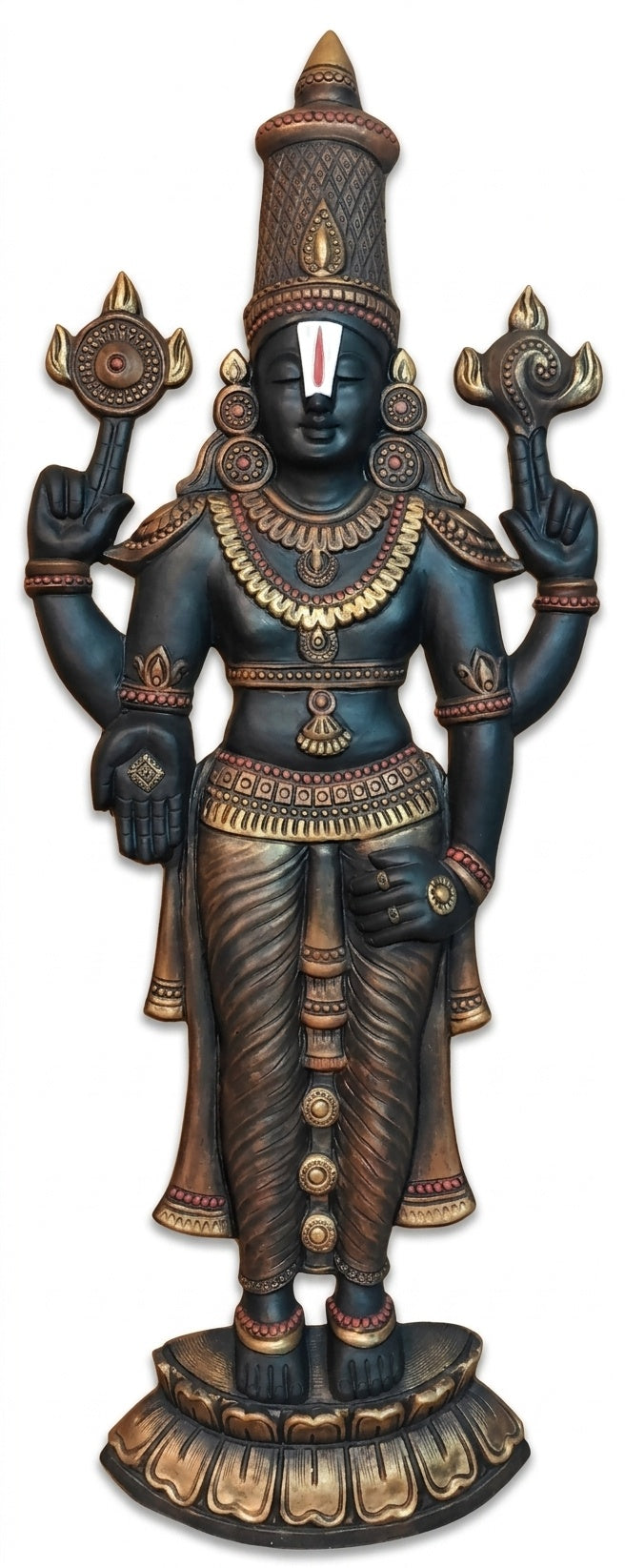 Lord Venkateswara Balaji 3D Relief Wall Art Panel - Studio Detail
