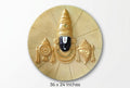 Lord Venkateswara Shanka Chakra 3D Relief Mural Wall Art - Studio Detail