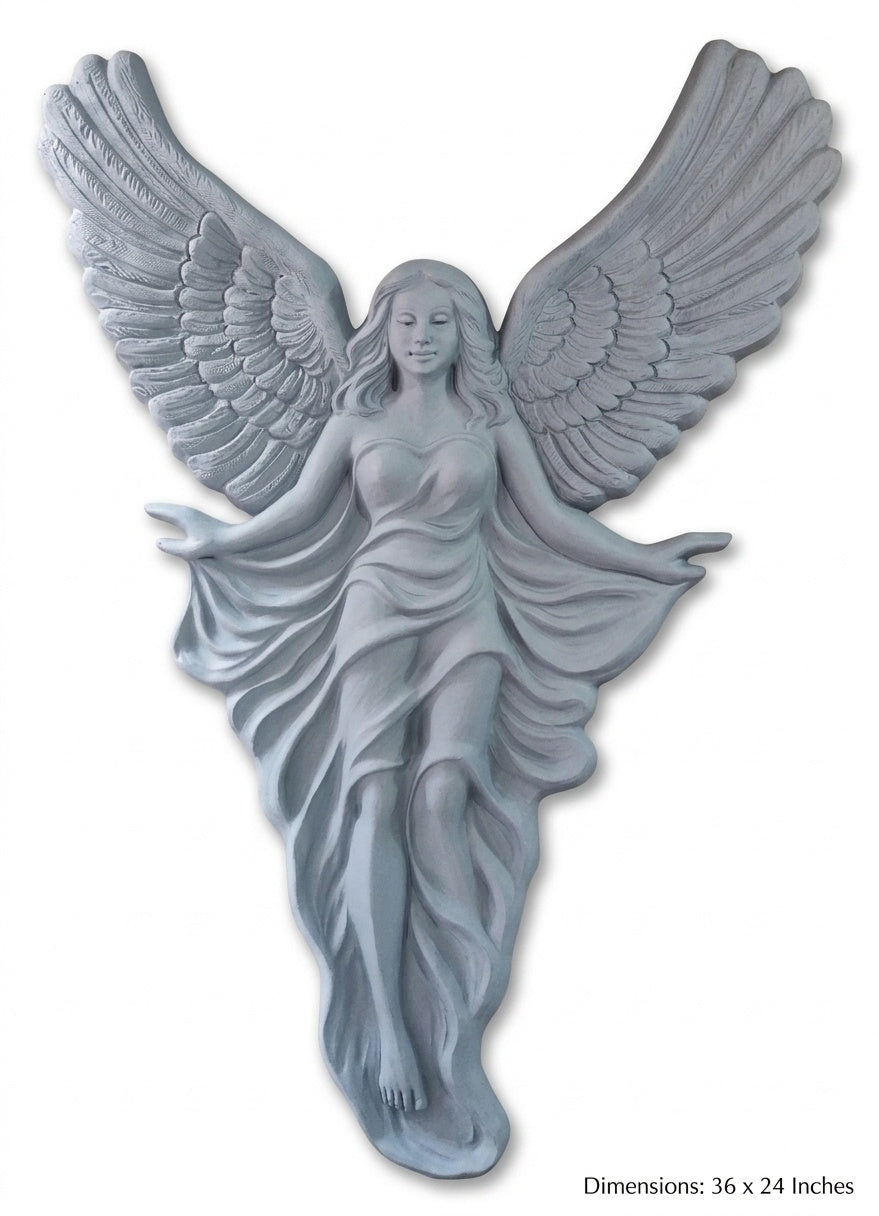 Celestial Winged Angel 3D Relief Wall Art Sculpture - Studio Detail