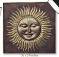 Surya Dev Golden Sun 3D Relief Sculpture Panel - Studio Detail