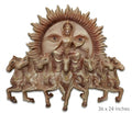 Lord Surya Dev with Seven Horses Chariot 3D Relief Mural Wall Art - Studio Detail