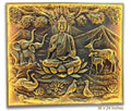 Meditating Blessing Buddha Under Bodhi Tree 3D Relief Wall Art Panel - Studio Detail