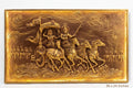 Geeta Upadesh Krishna Arjuna Chariot 3D Relief Wall Art (with LED Backlight) - Studio Detail